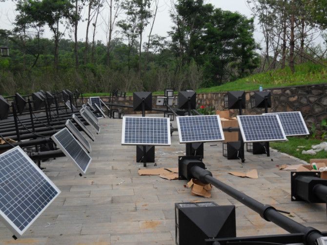 湖南度假山莊太陽(yáng)能路燈改造